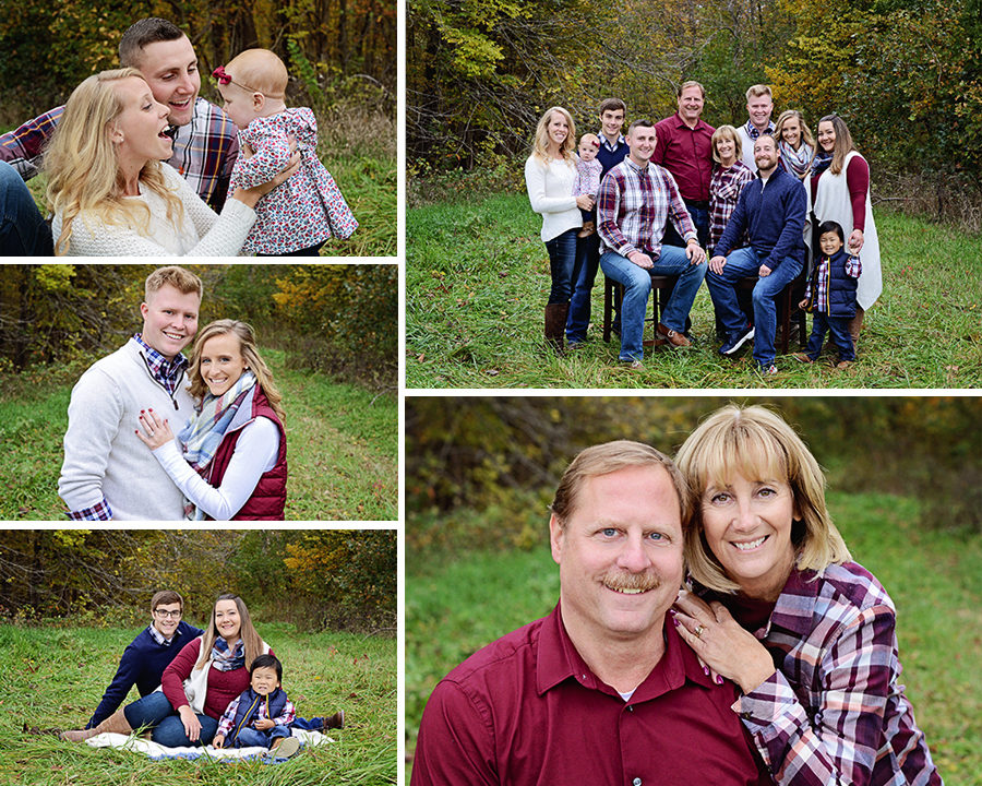 Extended family portraits, Columbia City Photographer, fall family portraits