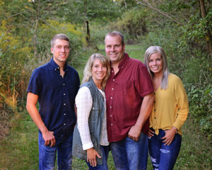 fall family portraits, family portraits with older siblings, family of four portraits