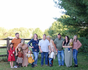 Fun large family photo
